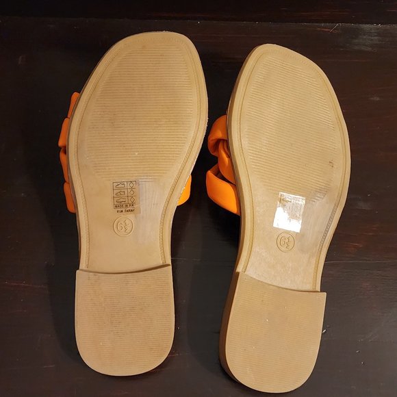 Cushionaire Orange Farah Memory Foam Sandal Size 6.5 - Picture 9 of 9